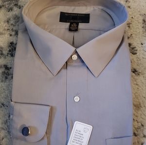 Alexander Julian Colours Grey Mens Dress Shirt. 3X 19-19 1/2 34-35